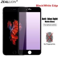Zeallion [Giao Hàng Nhanh] Màng Bảo Vệ Cho [Apple iPhone 6 6S 7 8 Plus X XS XR 11 12 Mini Pro Max SE 2020] Miếng Dán Bảo Vệ Toàn Màn Hình Chống Ánh Sáng Xanh Kính Cường Lực Màu Tím + AG Mờ 9H thumbnail