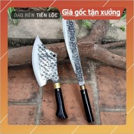 Dao - Dao bếp - Bộ 2 Dao Nhíp Đa Dụng Chuyên Chặt - Cán Gỗ Khâu Đồng thumbnail