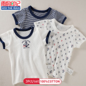 03 Áo thun thời trang Baju chất liệu cotton 100% cho bé trai 6 tháng - 13 tuổi mặc vào mùa hè, hàng có sẵn - INTL