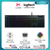 Bàn phím cơ gaming Logitech G813 RGB Lightsync - Bàn phím gaming low profile với 3 sự lựa chọn Tactile, Linear hoặc Clicky thumbnail