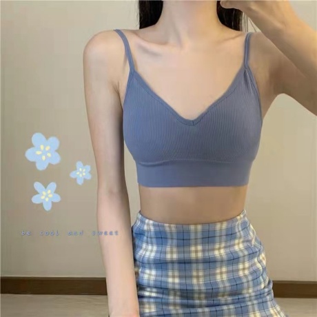 The bra strap back web celebrity hot style without rims underwear high school girl students small vest in summer thin type that wipe a bosom 7