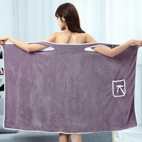 Khăn choàng tắm khăn tắm đi biển ấm cúng bằng sợi nhỏ mềm mại cho nữ áo choàng tắm váy ngủ 5