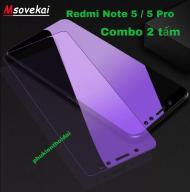 Kính cường lực Redmi Note 5 5 Pro tím chống Tia UV hại mắt gần full màn ( tặng kéo mép giấy lấy bụi ) thumbnail