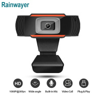Rainwayer Camera Web Siêu HD 480P 720P 1080P Cho Máy Tính Máy Tính Xách Tay Máy Quay Video Cuộc Họp Lớp Học Webcam Win7 360 Có Micrô Hỗ Trợ USB Điều Chỉnh 8 10 Độ thumbnail