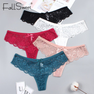 FallSweet 5 Units Pack Woman Undewear Transparent Lace Gstring Panties Ultra Thin Briefs Bow Thongs Bragas thumbnail