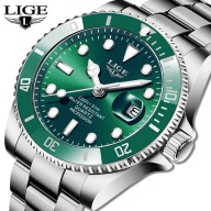 LIGE 2021 nguyên đàn ông xem đồng hồ đeo tay thể thao chống thấm nước thời trang bằng thép không gỉ thumbnail