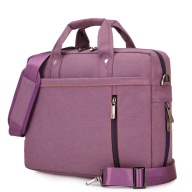 JIQUANMEI Extended One Shoulder Shockproof Waterproof Business Purple Business Office Laptop Bag thumbnail