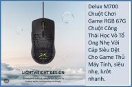 HCM- FREESHIP- Chính hãng- Chuột có dây, siêu nhây, Delux M700 Gaming Mouse 67G Nhẹ Tổ Ong Vỏ Công Thái Chuột Có Dây MềM MạI Cáp Cho Máy Tính Game Thủ thumbnail