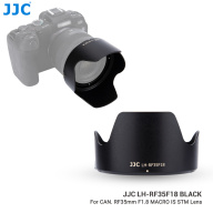 Bộ bảo vệ ống kính che nắng cho ống kính có thể đảo ngược hình cánh hoa JJC cho ống kính Canon RF 35mm F1.8 MACRO IS STM trên phụ kiện máy ảnh Canon EOS R5 R6 R RP Ra C70, với một vòng điều hợp thumbnail