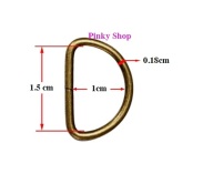 Khoen chữ D, khoen D, móc D 1.5cm màu đồng phụ kiện làm túi xách và đồ handmade Pinky Shop mã KDD1.5 thumbnail