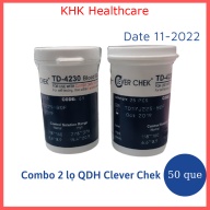 Set 2 lọ que thử tiểu đường Clever Chek TD-4230 code 63 (50 que) QDHCLEVER-50 thumbnail