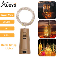 Auoyo Dải Đèn Trang Trí 20 LED Fairy String Lights Bottle Cap Christmas Light Waterproof 2M Fairy Lights Copper Wire for Garland Christmas Table Decoration Wedding Light Party Holiday Festival Gift DIY String Lights thumbnail