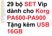 29 bộ Set Vip dành cho đàn organ Korg Pa600 và PA900 + Tặng kèm theo USB 16GB siêu nhỏ