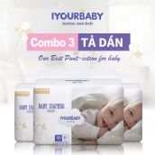 Combo 3 Tã Bỉm dán HELPMATE IYOURBABY Baby Dry Taped Diaper size NB108 S162 M144 L126 XL114