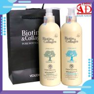 Bộ dầu gội xả Biotin collagen Pasiori Voudioty trắng phục hồi ngăn rụng kích thích mọc tóc chính hãng 500mlx2 thumbnail