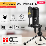 MAONO AU-PM461TS USB Condenser Microphone Mic Gain Recording PC for Online Teaching Meeting Livestreaming Gaming With Tripod Stand thumbnail