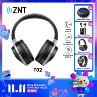 ZNT Wireless Bluetooth Headphones ZNT T-02 Over the Ear Headset with Built-in Microphone for phone-call, 20 Hours Playtime - Black thumbnail