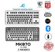 Bộ kit phím cơ FL-Esports MK870 3 MODE RGB Hotswap Wireless Bluetooth switch ngược, sẵn foam - BH 12 tháng thumbnail