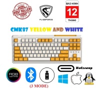 Phím cơ không dây FL-Esports CMK87 Yellow and White RGB Hotswap 3 mode chính hãng BH 12 tháng thumbnail