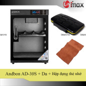 Tủ chống ẩm Andbon AD-30S (30 Lít) - Công nghệ Japan + Hộp đựng thẻ chống nước + Tặng da lau len (Da thật)
