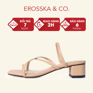 Dép cao gót thời trang Erosska xỏ ngón phối dây phong cách Hàn Quốc cao 3cm màu nude - EM066 thumbnail