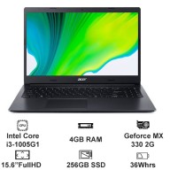 Laptop Acer Aspire A315 57G 31YD i3 1005G1 4GB 256GB SSD Nvidia MX330 2GB Win10 thumbnail