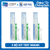 COMBO GIA ĐÌNH - Combo 3 Bộ Kit Test - Xét Nghiệm Nhanh COVID-19 Ag BioCredit - Hàn Quốc (Dùng cho 3 người)