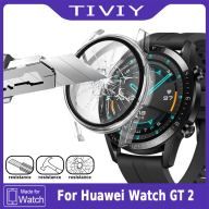 TIVIY Vỏ bảo vệ bằng kính cường lực cho Huawei Watch GT 2 46mm Bảo vệ màn hình Khung cản PC Vỏ cứng cho Huawei GT2 Vỏ kính Phụ kiện đồng hồ thông minh có phim bảo vệ màn hình thumbnail
