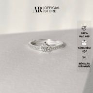 Nhẫn bạc nữ AURA, nhẫn vương miện nạm đá sang trọng-AURASILVER-N03 thumbnail