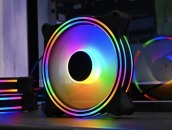 ( Có video) Quạt tản nhiệt cho máy tính 12 cm LED RGB 366 TRIỆU MÀU COOLMOOM M1.1 - Không cần hub gắn trực tiếp