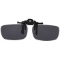 Polarized Rimless Rectangle Gray Lens Flip Up Clip on Sunglasses Eyeglass thumbnail