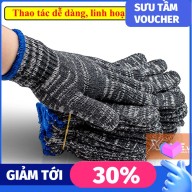 ( combo 10 đôi )Găng tay bảo hộ sợi len 60g, Bao tay len bảo vệ tay, chống trơn trượt, đeo thoải mái, không gây hầm bí thumbnail