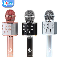 [SĂN VOUCHER 7%] WS-858 Mic Hát Karaoke Bluetooth Không Dây Kèm loa Âm vang Ấm mic hát karaoke cầm tay mini micro hát trên xe hơi mic hát karaoke livestream hay nhất hiện nay, màu ĐEN-BẠC-HỒNG thumbnail