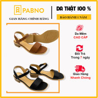 Giày Sandal Nữ Đế Bệt PABNO Quai Ngang Da Mềm, Màu Sắc Trẻ Trung PN13001 thumbnail