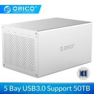 ORICO Vỏ HDD 5 Bay 3.5 Inch SATA Sang USB 3.0 Hỗ Trợ Ổ Cứng 5 Gbps 10TB, Vỏ Ổ Cứng Gắn Ổ Cắm Dành Cho Seagate WD thumbnail