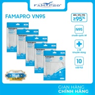 [COMBO 5 TÚI - VN95 LOẠI 5 LỚP] - Khẩu trang y tế 5 lớp Famapro VN95 (N95) (10 cái túi) thumbnail