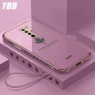 Ốp Điện Thoại Mạ Cạnh Thẳng YBD Ốp Cho Xiaomi Redmi Note 8 Pro, Ốp Bảo Vệ Máy Ảnh Chính Xác Vỏ Họa Tiết Lá Phong Với Miễn Phí Dây Buộc thumbnail