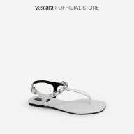 Vascara Giày Sandal T-Strap Quai Phối Xích - SDK 0321 - Màu Trắng thumbnail