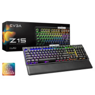 EVGA Z15 RGB Gaming Keyboard RGB Backlit LED Hot Swappable Mechanical Kailh Speed Silver Switches (Linear) thumbnail