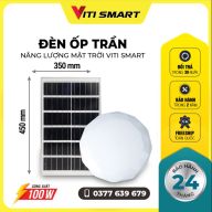 Đèn ỐP Trần năng lượng mặt trời ViTi Smart công suất 100w, 3 màu ánh sáng, đèn trang trí đạt chuẩn IP67, đổi mới trong 30 ngày thumbnail