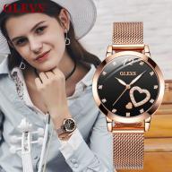 OLEVS Ban Đầu người phụ nữ Đồng hồ thời trang nữ Đồng hồ Milanis hồ đeo tay đồng hồ đen Trắng thumbnail