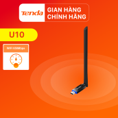 Tenda USB kết nối Wifi U10 chuẩn AC tốc độ 650Mbps - Hãng phân phối chính thức