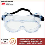 Kính bảo hộ mắt chuyên dụng chống hóa chất, bụi và chống tia UV 3M 3M-334 - Dmall247, bảo hộ lao động, bảo vệ cơ thể
