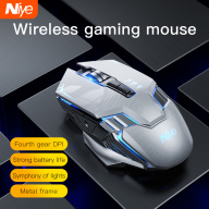 Chuột cơ không dây Chuột chơi game không dây Niye 2.4G có đèn nền Chuột cơ im lặng 7 nút cho máy tính xách tay thumbnail