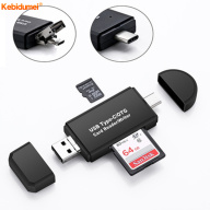 Kebidumei Đầu Đọc Thẻ OTG Loại C Micro USB 3 Trong 1, Tốc Độ Cao USB2.0 OTG TF Phổ Thông Dành Cho Đầu Nối Máy Tính Android thumbnail