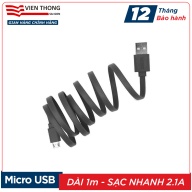 Cáp sạc nhanh micro USB Romoss CB05f sạc nhanh 2.1A bản dẹt dài 1m (Đen) - Hãng phân phối chính thức thumbnail