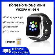 Đồng hồ thông minh Vikopa A1 màn hình cảm ứng 1.54 inch TFT LCD nghe, gọi, báo tin nhắn qua bluetooth + sim nghe gọi màu đen thumbnail