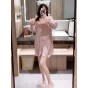 (M84)[ Hàng đẹp ] Váy ngủ sơ mi sexy lụa mềm cao cấp sang chảnh Đầm mặc nhà gợi cảm quyến rũ( cherishvayngu ) thumbnail
