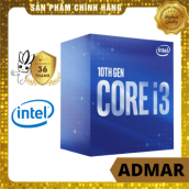 [FULL BOX] CPU Intel Core i3 10100 (3.6GHz turbo up to 4.3Ghz, 4 nhân 8 luồng, 6MB Cache, 65W) Socket Intel LGA 1200