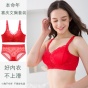 Single suit women gathered lift breasts sexy underwear bra benmingnian red underwear suits 8
